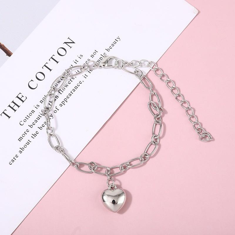 Women's Single Layer Heart Bracelet Dainty Jewelry