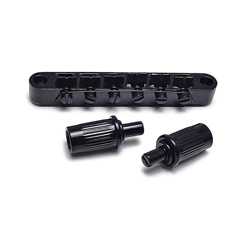 6 String Guitar Roller Saddle Bridge Tailpiece Upper Lower String Bridge with Studs Tune-O-Matic Bridges Replacement