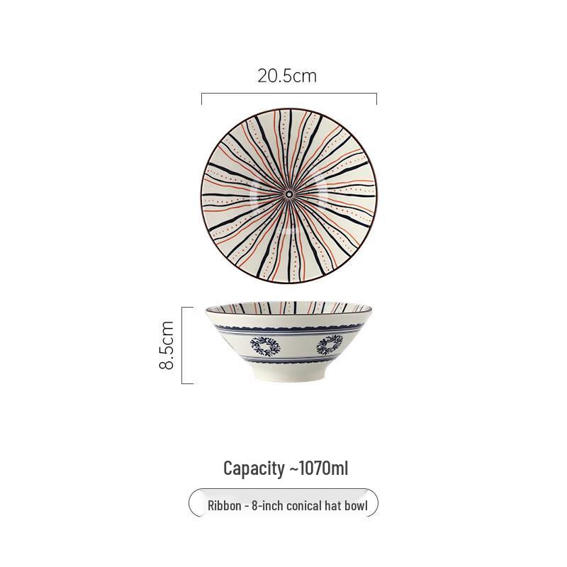 De'ou Star Light 8-inch Japanese-Style Ceramic Bowl