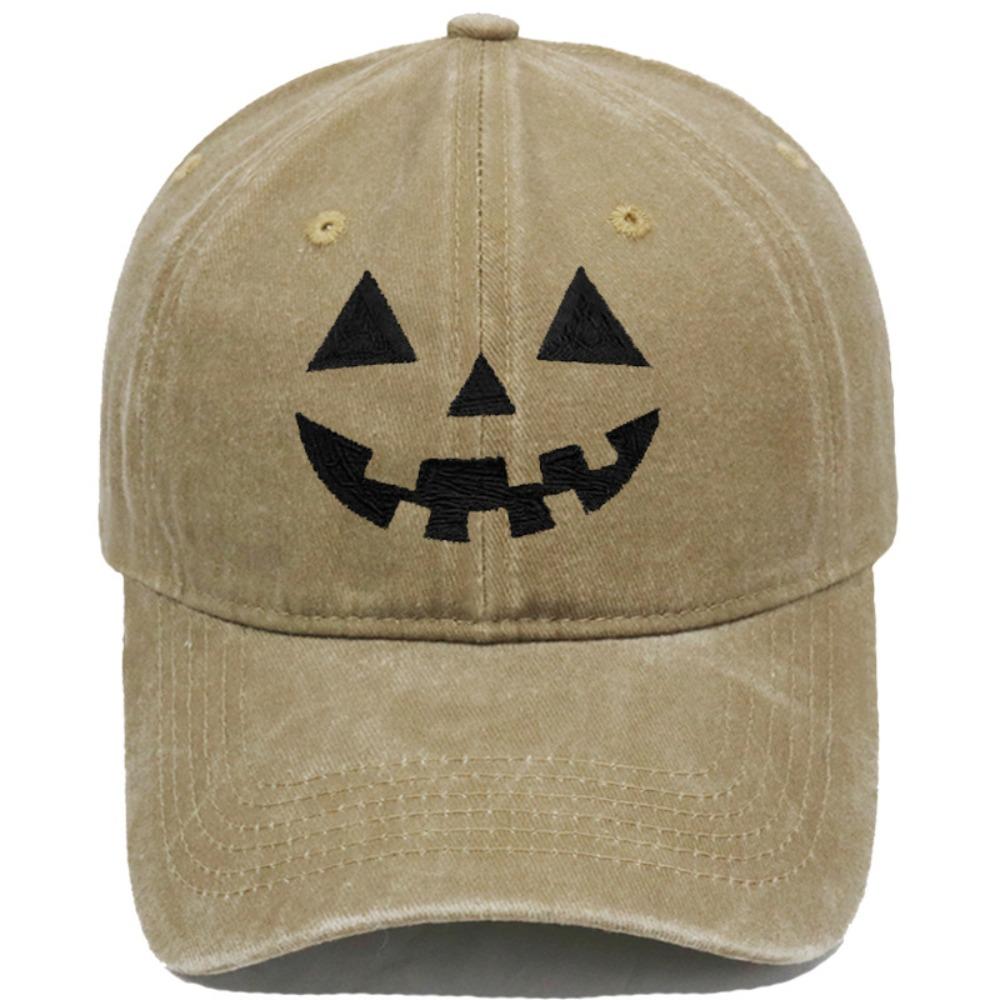 UV Protection Embroidered Pumpkin Hat Breathable Sunshade Cap Fashion Halloween Baseball Cap Party