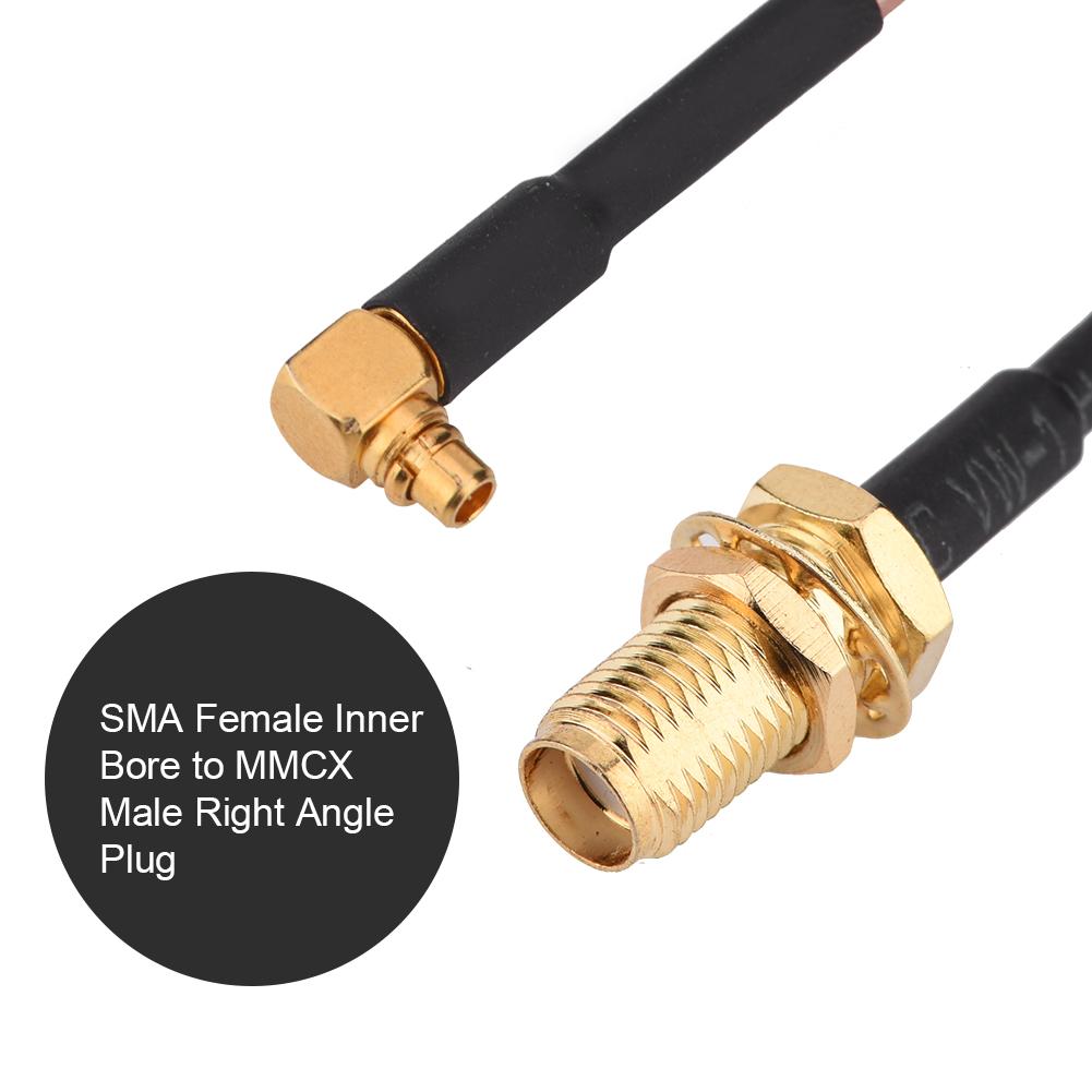 SMA Female to MMCX Samec Pravoúhlý RF Pigtail koaxiální prodlužovací kabel RG316 25cm