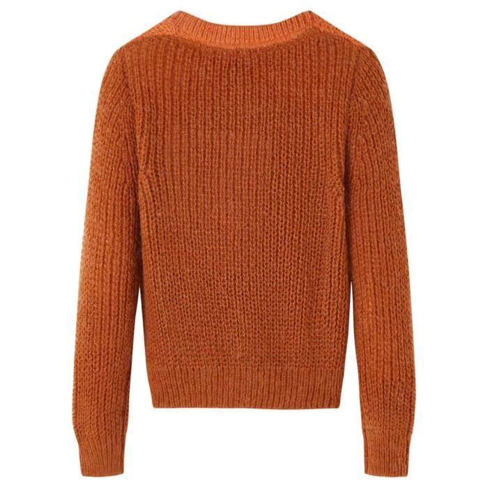 Pull-over tricoté pour enfants cognac 5 dimensions disponibles