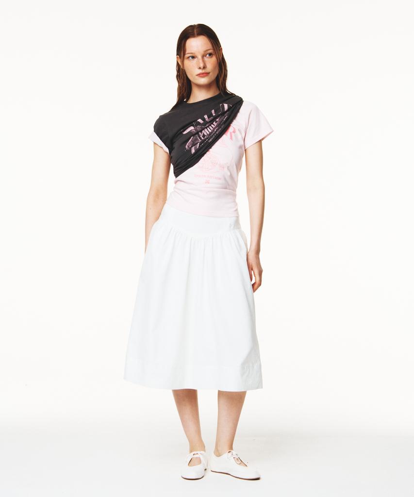 Seteo (W) Seersucker Hole Skirt White