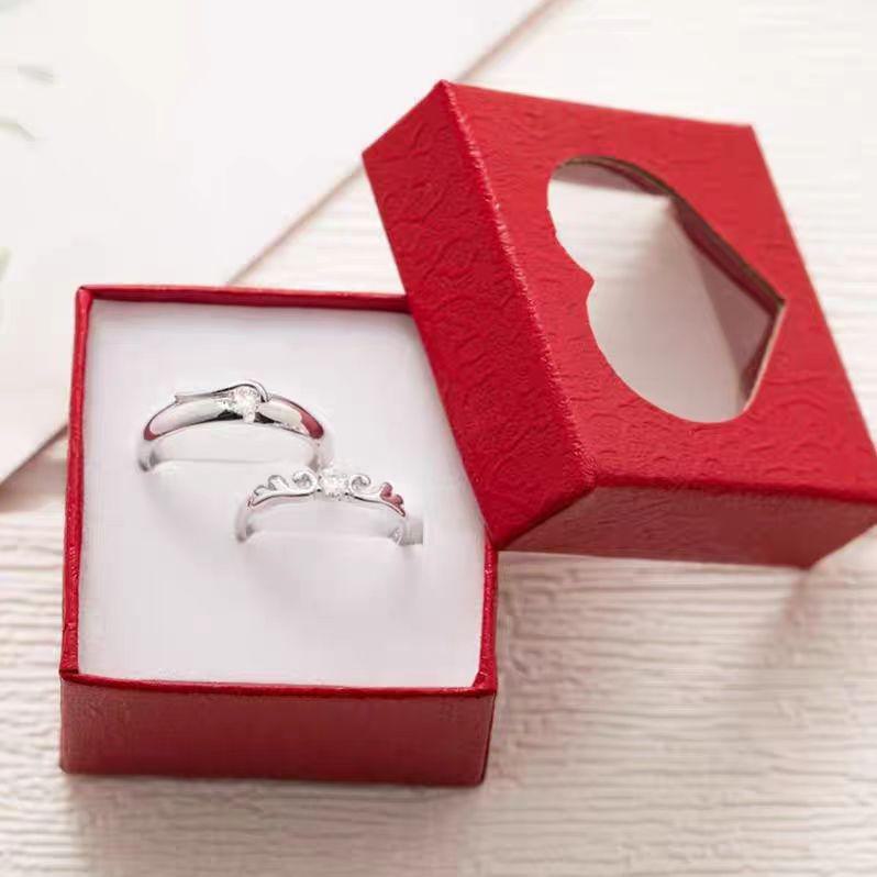 Angel Wings: Zircon Couple Rings – Open, Real Diamonds, Versatile & Timeless