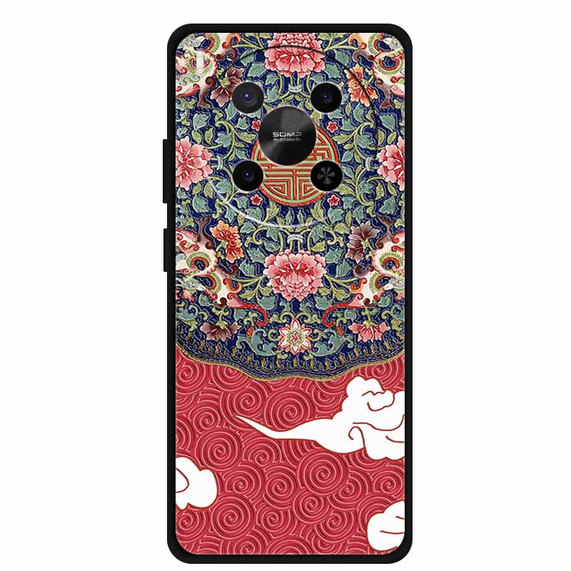 För ZTE Blade V70 Max Fodral 3D Blommigt Prägling Mjuk Silikon Telefonfodral för Nubia V70 Max Fodral Relief Blomma Skal Ny V 70 Max