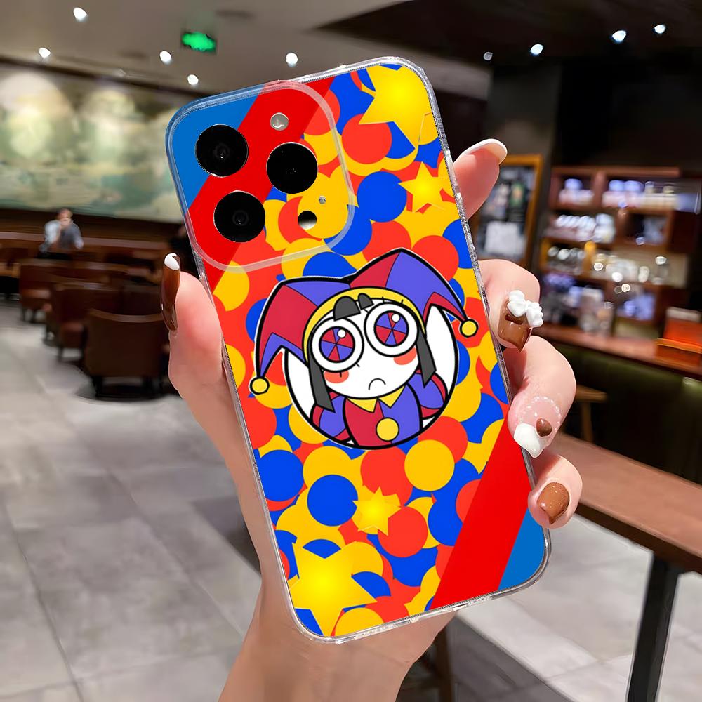 Úžasný D-Digital C-Circus Obal na telefon Pro IPhone 17 Air 16 E 15 14 13 12 Mini 11 Pro Max Průhledný kryt proti pádu