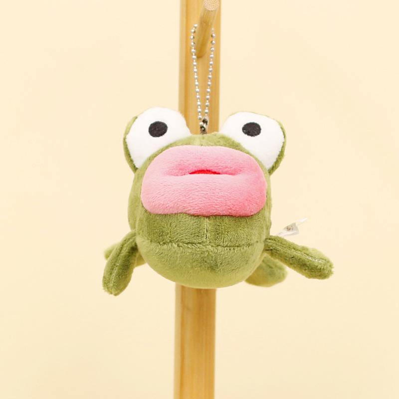 

Мягкий плюшевый брелок-лягушка, восхитительный мультяшный аксессуар для сумки с изображением животного и большими губами