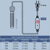 17-34°C Fish Tank Heater 25W-75W Aquarium Thermostat Aquarium Submersible Heater  Fish Breeding