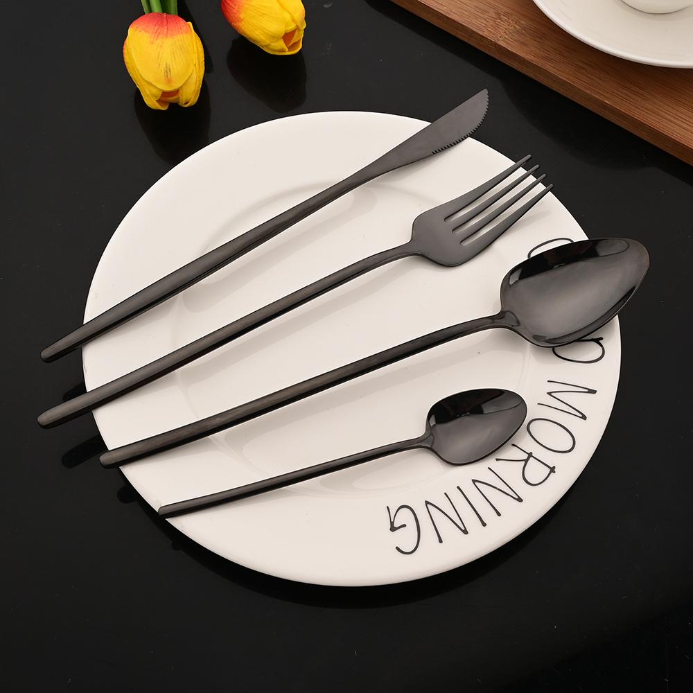 12Pcs Silver Stainless Steel Tableware Cutlery Set Dinnerware Dinner Knife Fork Spoon Teaspoon Home Restaurant Silverware Set
