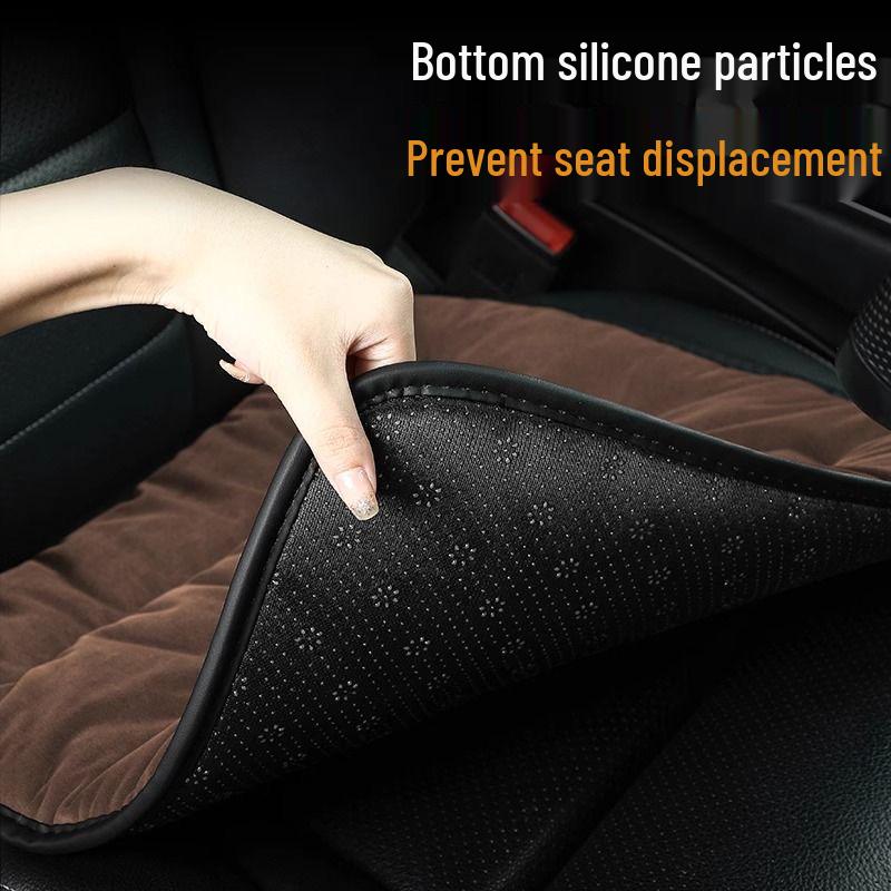 Velvet Car Lumbar Support Cushion Set: Thickened, Warm & Comfortable for Autumn/Winter
