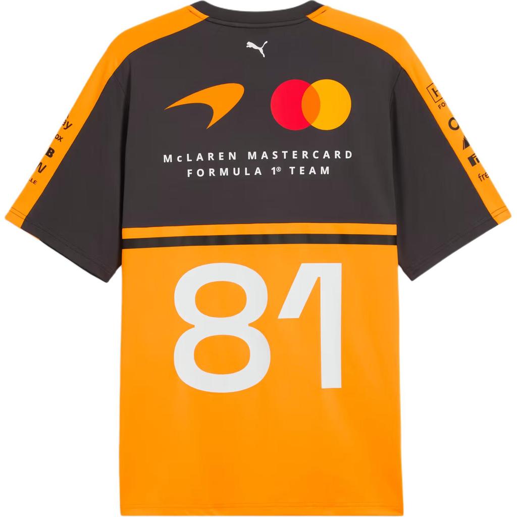 Puma X McLaren Piastri Color Block Crew Neck Knit Short Sleeve Racing T-Shirt Men T-Shirts 713954-01