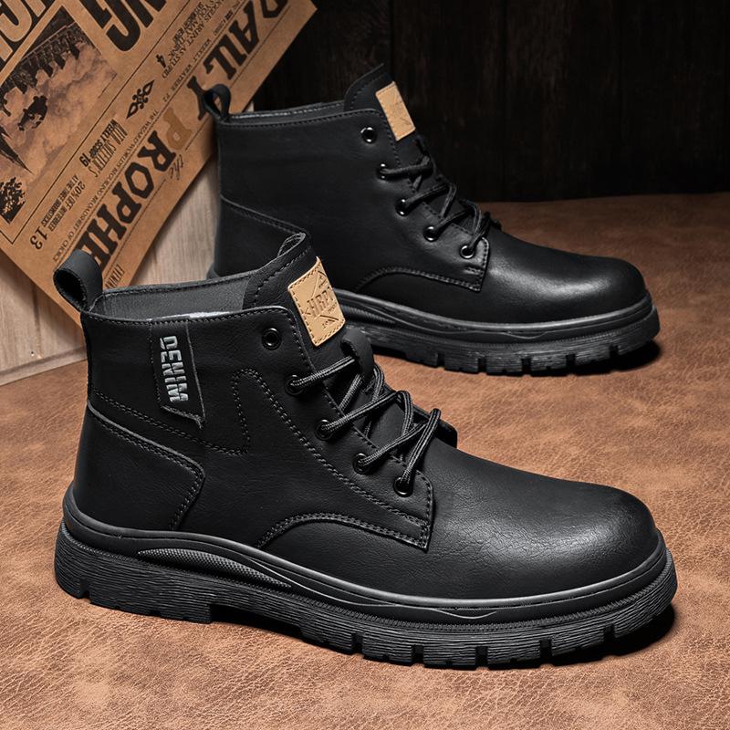 

Мужская обувь зимние полусапоги и ботинки Мартина на высоком каблуке, новый стиль маленького порта, молодежный тренд, повседневная, для улицы, локомотивные, для альпинизма, рабочие ботинки 39