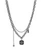 Cream Soda Lab Smile Pendant Layered Chain Necklace