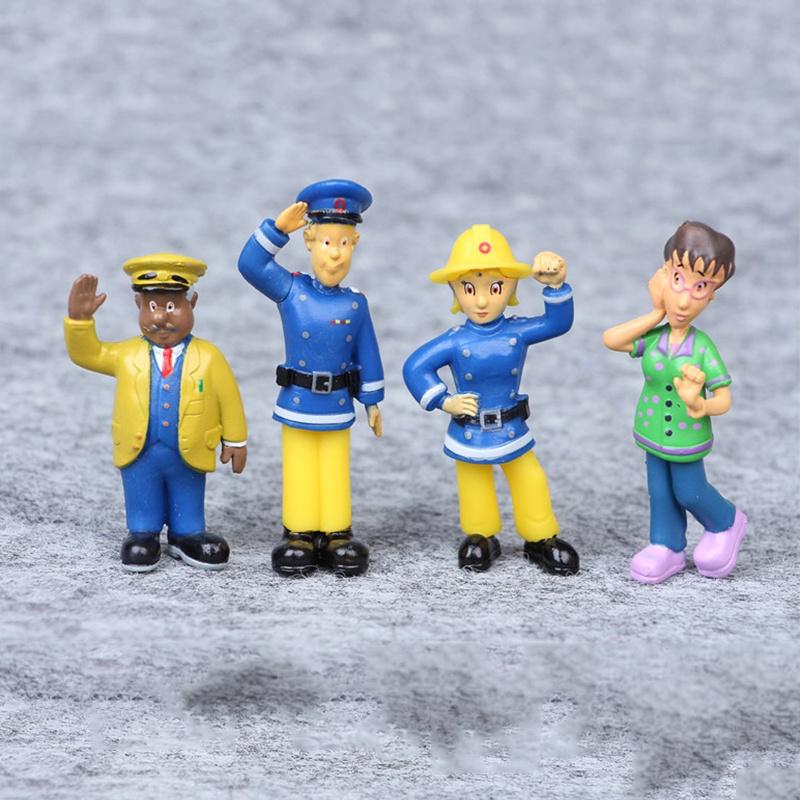 Hochwertige Sam Actionfigur Spielzeug 12er Set Feuerwehr Spielset PVC Puppen für Kinder