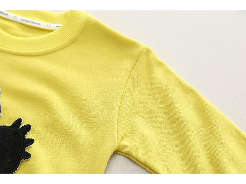 Autumn Girls' Korean Appliqué Panda Sweatshirt Two-Piece Set