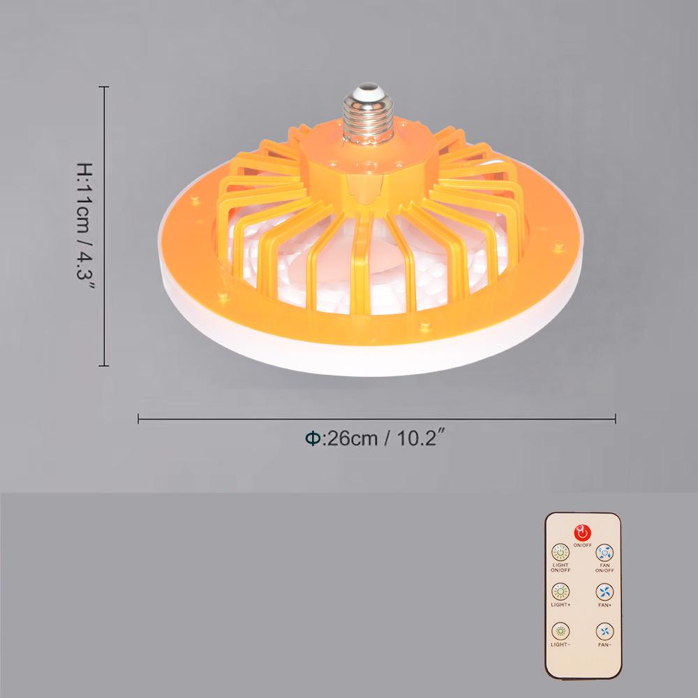 

30 Вт потолочный светильник вентилятор E27 с пультом дистанционного управления умный бесшумный потолочный вентилятор лампа 3 цвета для домашнего освещения гостиной 6500K White оранжевый
