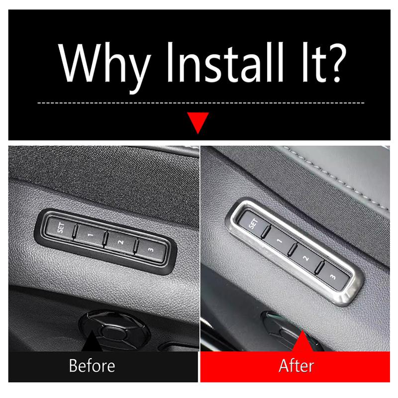 Car Seat Adjust Memory Button Switch Frame Cover Trim Accessories For Volkswagen Arteon 2018 - 2024 / Skoda Kodiaq 2017 -