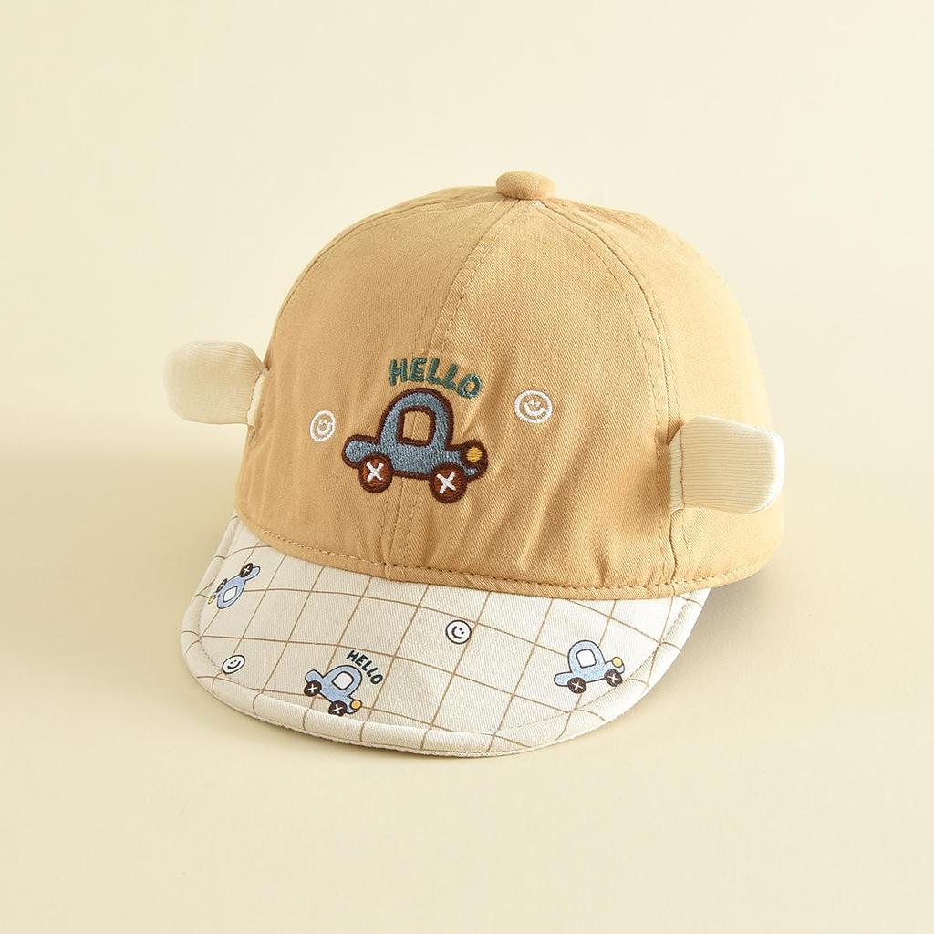 Children's 3D Cute Car Cotton Baseball Cap - Breathable Outdoor Sun Hat