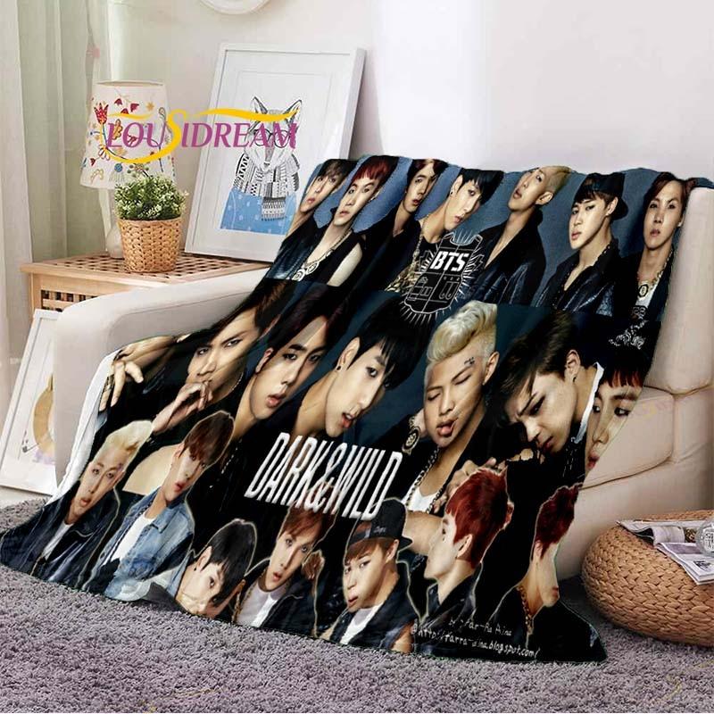 Newest Kpop Bangtan Boys Blanket Sofa Bed Blanket Super Soft Warm Blanket Cover Fleece Throw Blanket