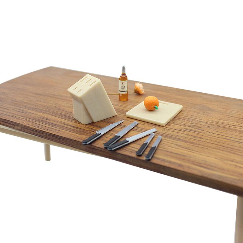 Dollhouse Miniature Cutting Tool Mini Cutter Holder Cutting Board Model Ornament Scene Kitchen Decor Toys Dollhouse Accessories