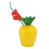 12pcs Hawaiian Party Cups Innovative Stylish Food Grade Drinking Cups with Lids and Straws for Hawai