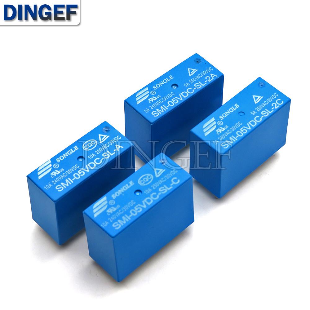 1PCS Power relays SMI-05VDC-SL-A SMI-24VDC-SL-C SMI-05VDC-SL-2A Relay 5V 12V 24V 4PIN 5PIN 6PIN 8PIN Time Relay SMI-05VDC Relays 5