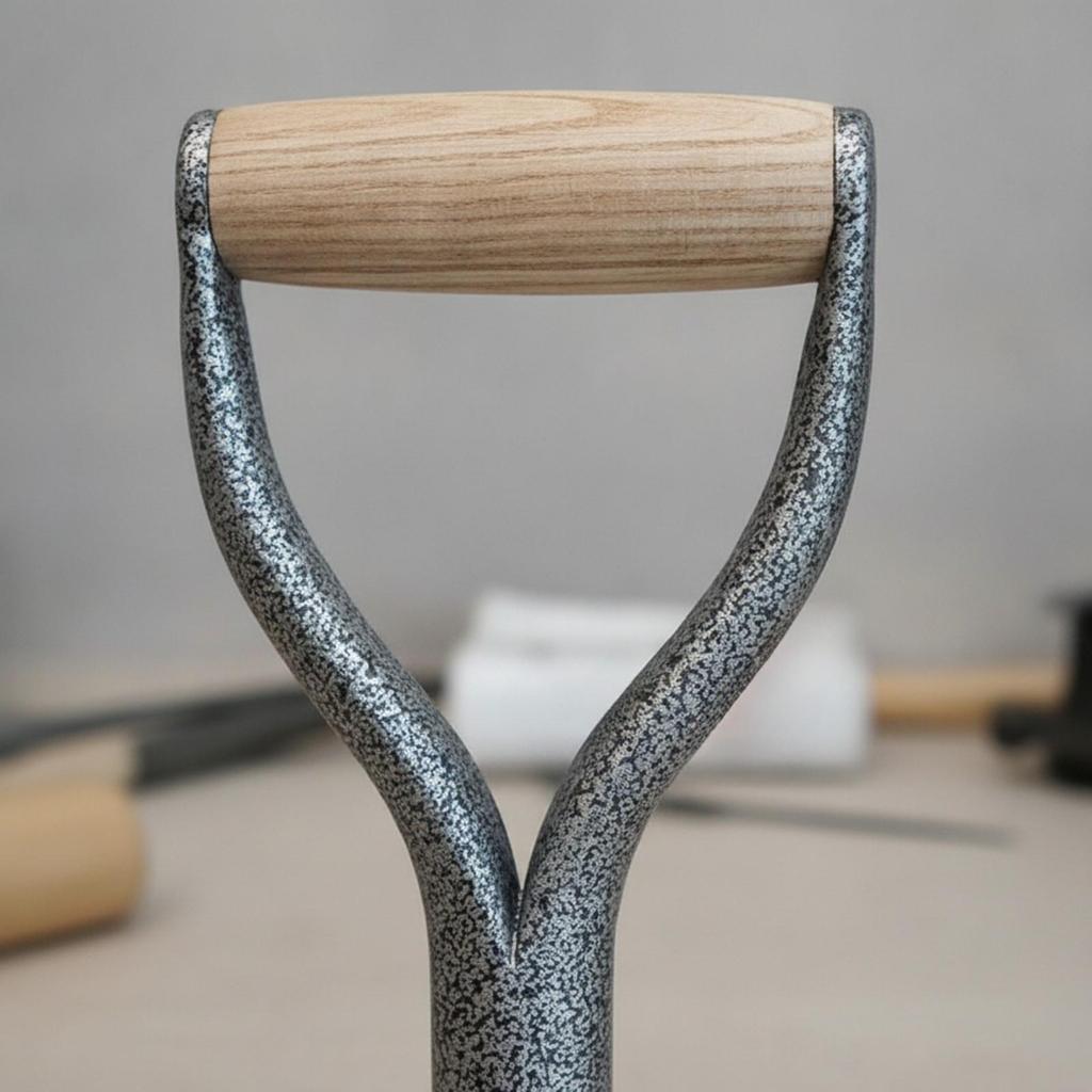 Y-Grip Tool Handle with Wooden Grip Two-Handed for Outdoor Work, Landscapers