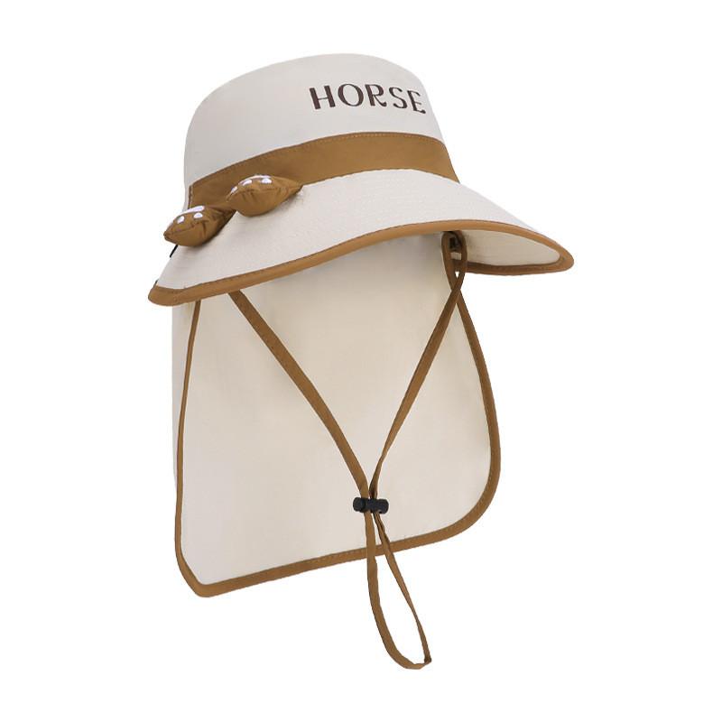 

Kids Summer Cartoon Bucket Hat With Removable Cape For Sun Protection And Breathability хакі