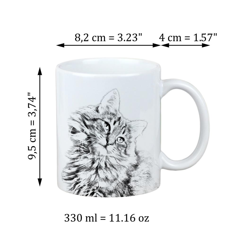 Norwegian Forest - Cup with a Cat, Cute Cup with Graphics, a Gift with Your Photo from the Art-Dog Brand