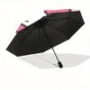 1pc My Melody Automatic Opening and Closing Umbrella - Lightweight 3-Fold Design, Suitable for Fans, Travel, Daily Use, Interesting Shape, Considerabl