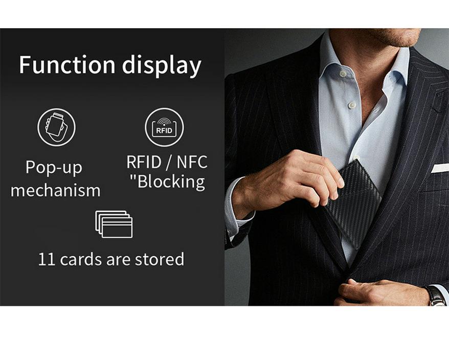 Geldbörse & Kartenhalter mit großer Kapazität und Entmagnetisierungsschutz für Damen und Herren