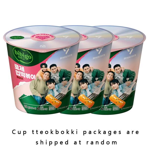 bibigo Šálek Tteokbokki/ Pikantní smažené rýžové koláčky (Originální, Růžové, Sýrové) (10 Možnosti)