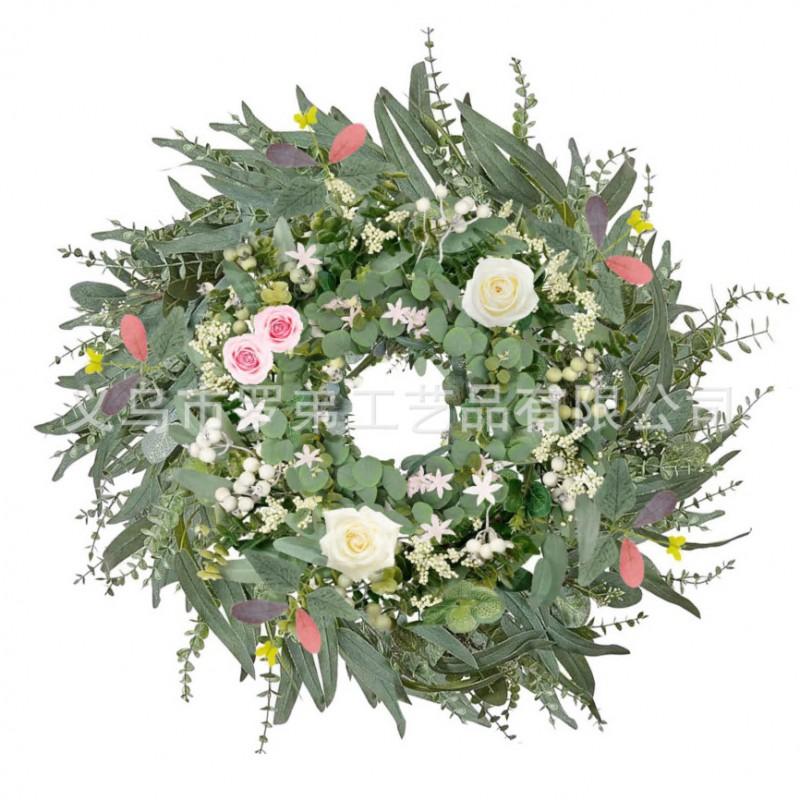 Artificial Flower Wreath Easter Valentines Day Hotel Restaurant Door Decorations