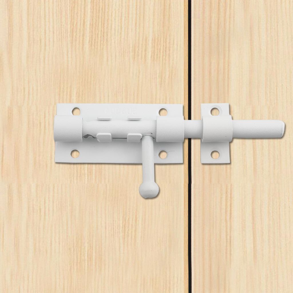 For Outdoor Security White Lock Hole Bolt Strong Forged Stainless Steel Bolt Sturdy Lock Core Double Protection