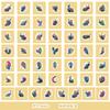 50 Cute Wind Animal Graffiti Stickers Suitcase Guitar Decoration Waterproof Stickers DIY Hand Account Stickers