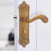 Integral Panel European Retro Door Lock with Aluminum Alloy Key Lock Complete Set Durable & Anti-Rust