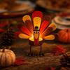 Metal Turkey Tealight Candle Holder Thanksgiving Table Decor Standing Turkey Centerpiece for Home Decoration
