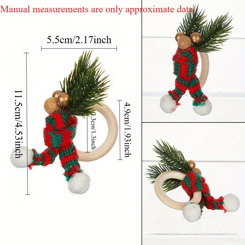 2Pcs Christmas Napkin Rings Napkin Decor Accessory Holiday Table Decor Restaurant Napkin Ring Holiday Party Napkin Ring