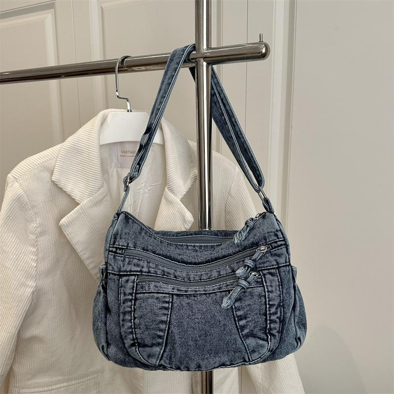 Cool Casual Denim Women's Bag High-End Fashi Trendy Ladies Crossbody Shoulder Bag For Daily Used, Gifts