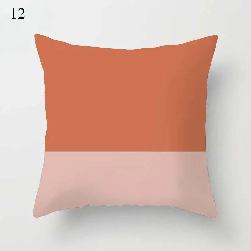 Clip Red Brown Pillowcase Decorative Geometric Print Abstract Pattern Pillowcase Home Supplies Pillowcase Sofa Cushion Cover