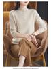 Women's Red Chinese-Style Thick Wool Sweater for Autumn/Winter