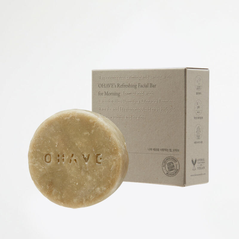 OHAVE Natural Mildly Acidic Cleansing Refreshing Facial Bar for Morning