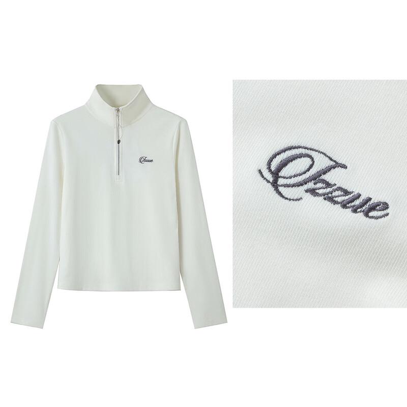 Izzue Women's Half-Zip Polo Long Sleeve Top