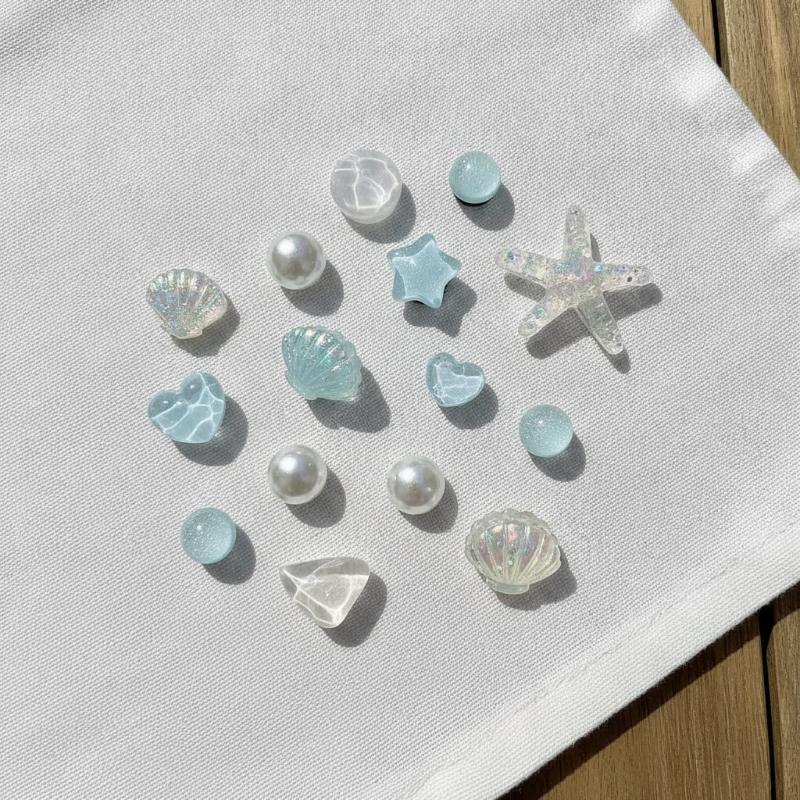 12 Pcs Cute Sea Shell Shoe Charms For Clogs Diy Slide Sandals Shoe Decor Pins Boys Girls Gifts
