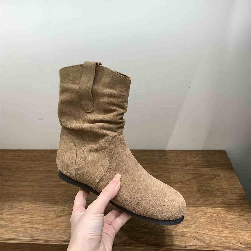 

Дизайнерские винтажные женские ботильоны, модные туфли на плоской подошве, слипоны, весна-осень, лаконичные короткие ботильоны 35