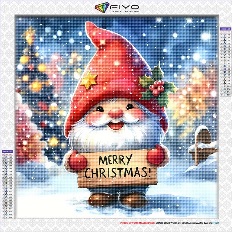 Diamantové malování Nové 2024 Vánoce Santa Claus 5D DIY Plná diamantová mozaiková umělecká kreslená trpasličí výšivka Domácí dekorace quadro