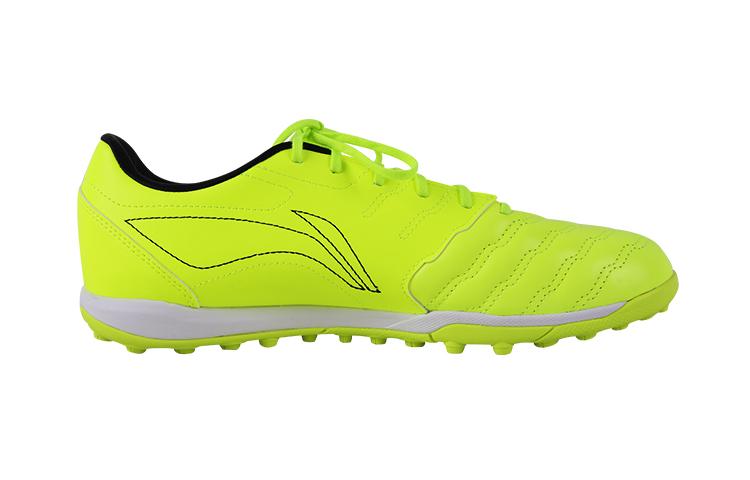 Li Ning TF Turf Cushioning Slip Resistant Abrasion Resistant Soccer Shoes Men's Neon Green YSTU003-4