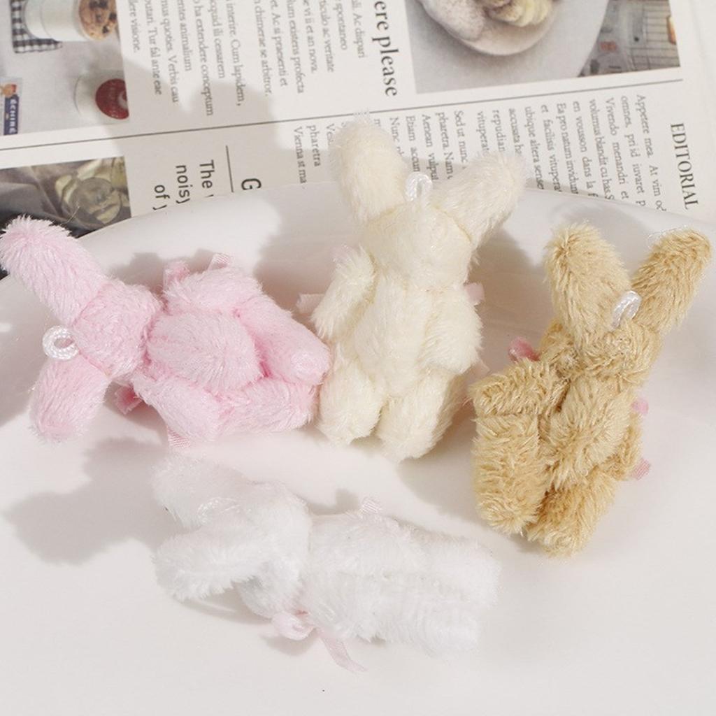 Entzückender Kaninchenpuppen-Anhänger, Stern- und Liebesherz-Muster, Anhänger-Charm-Ornament, perfekt für Schlüsselanhänger und Taschen