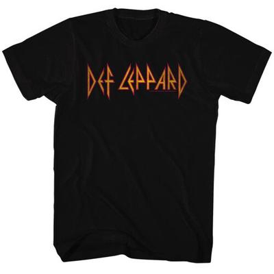 Def Leppard Logo Schwarzes T-Shirt für Erwachsene