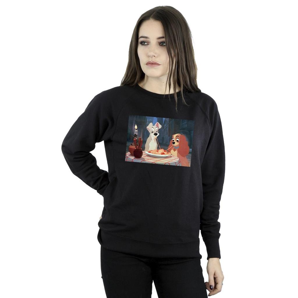 Disney Womens/Ladies Lady And The Tramp Spaghetti Photo Sweatshirt